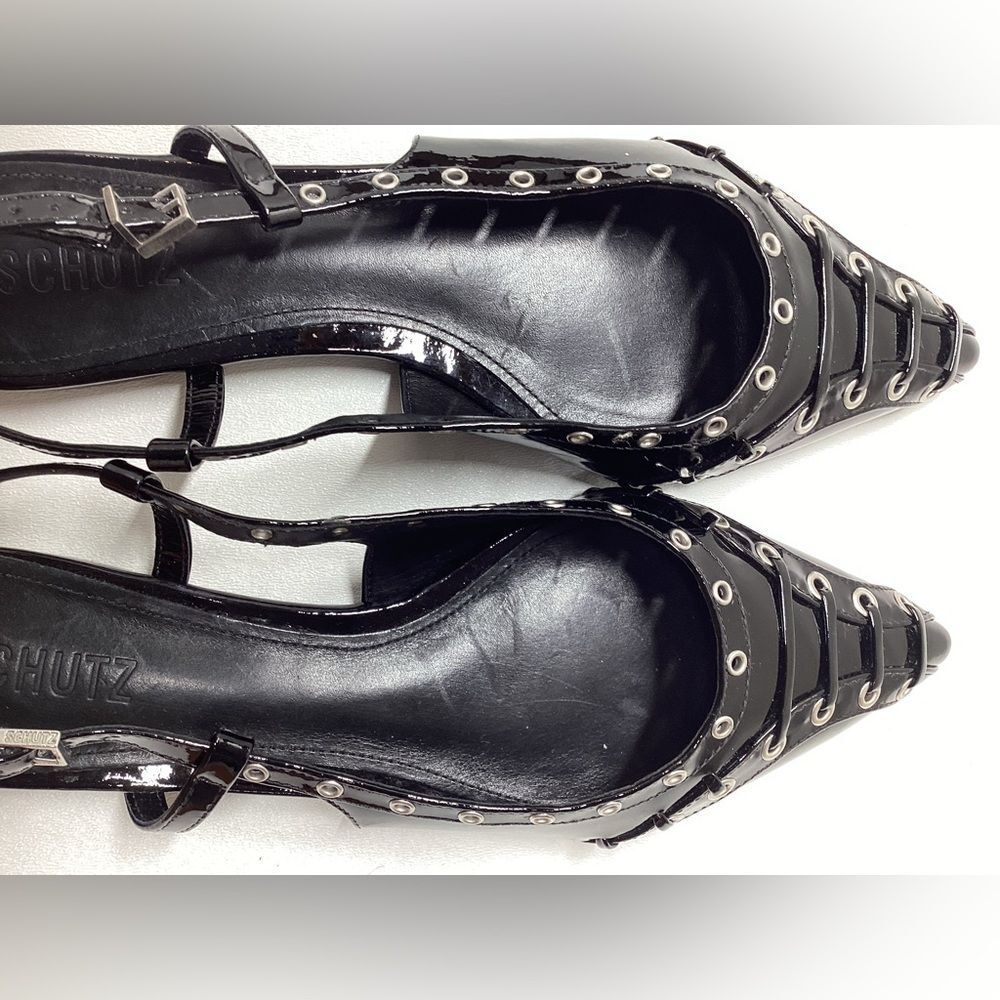 Schutz Ruth Patent Leather Flat In Black Size  8 - Picture 12 of 13